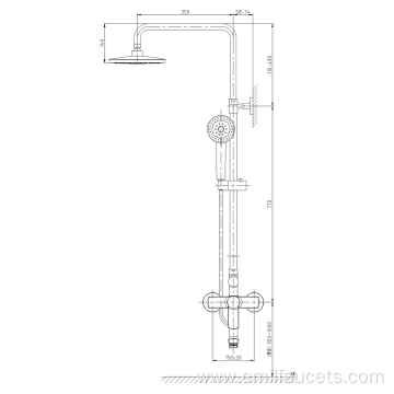 Bathroom shower Head with Extension Arm faucet taps